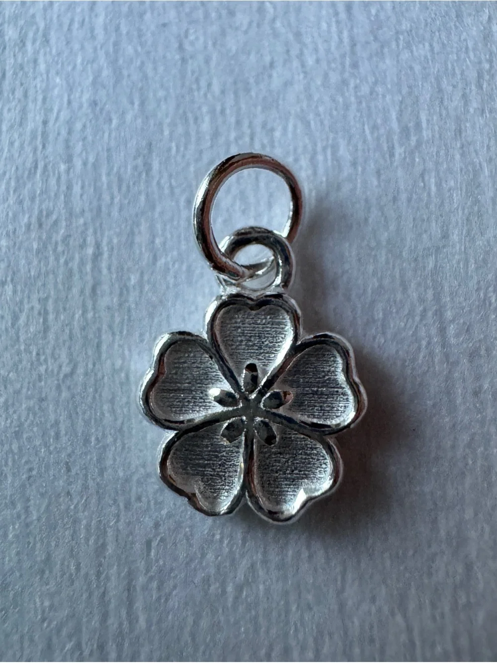 Fine Silver Cherry Flower Blossom Charm Heart Shape Love Bracelet New Stamped